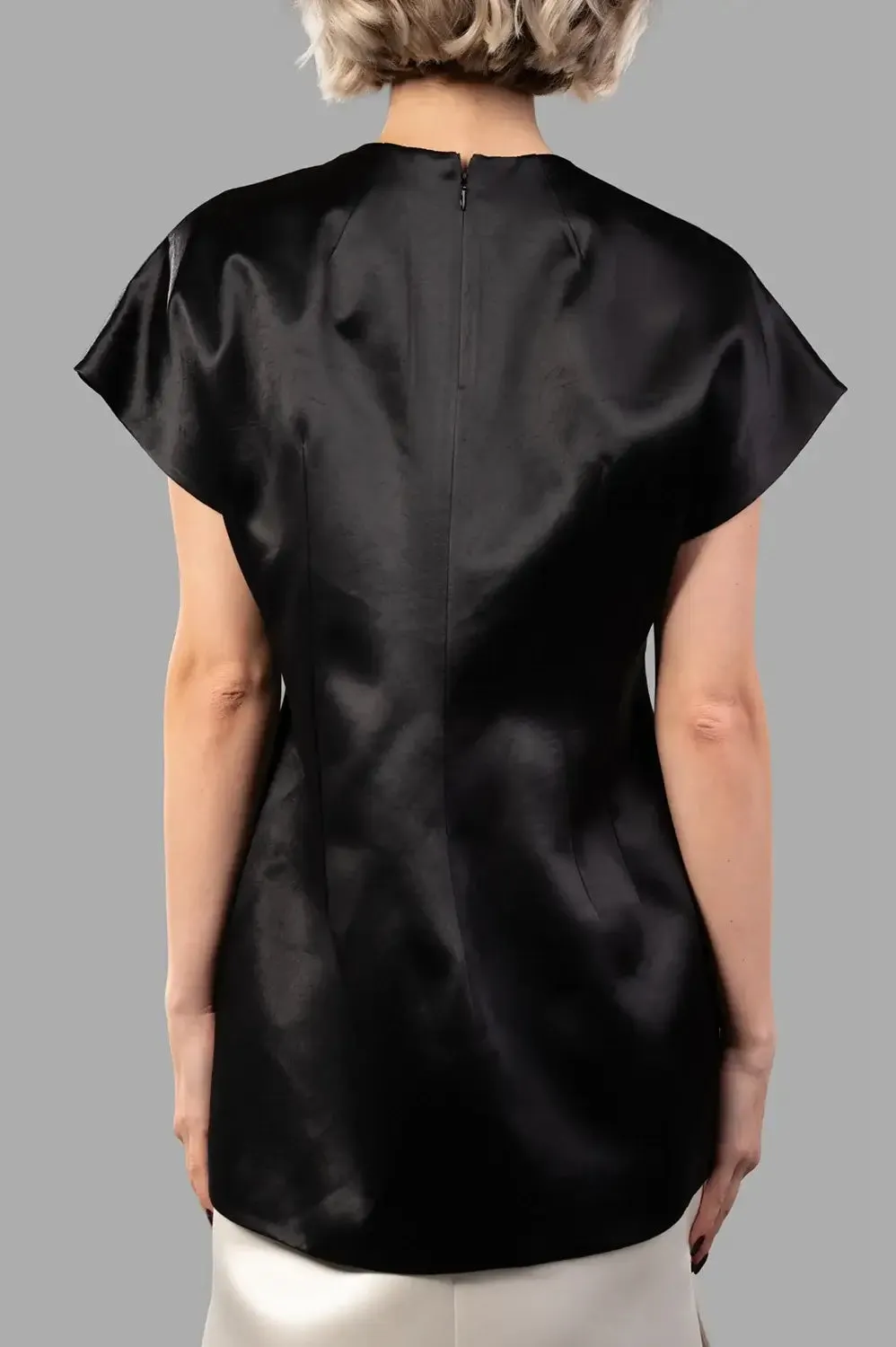 Satin Top with Rectangle Detail sold by Plus Zero Concept Store product image thumbnail 2