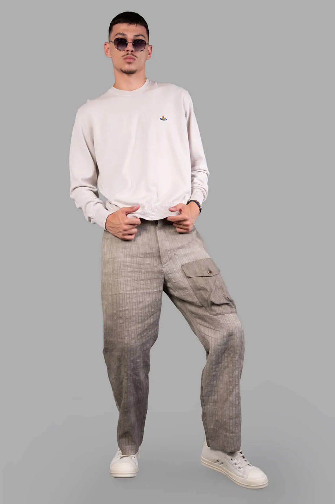 Cream Orb-embroidered Jumper sold by Plus Zero Concept Store