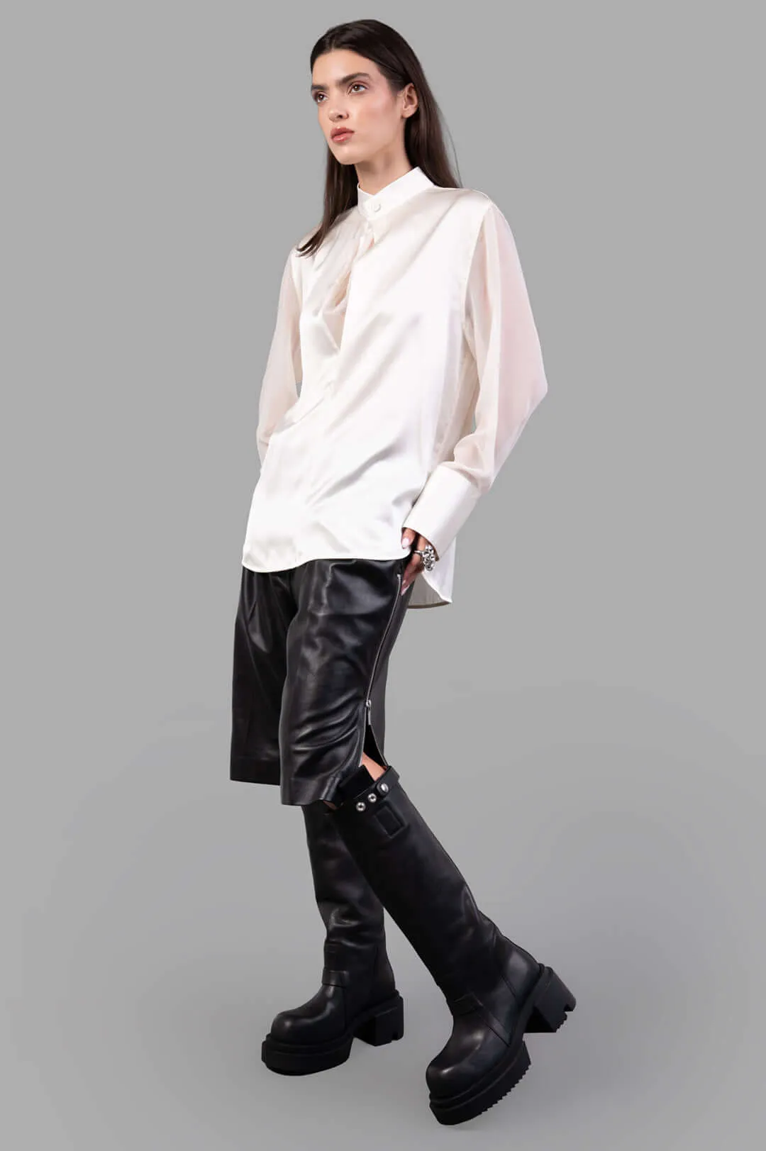 Relaxed Cowl Shirt sold by Plus Zero Concept Store