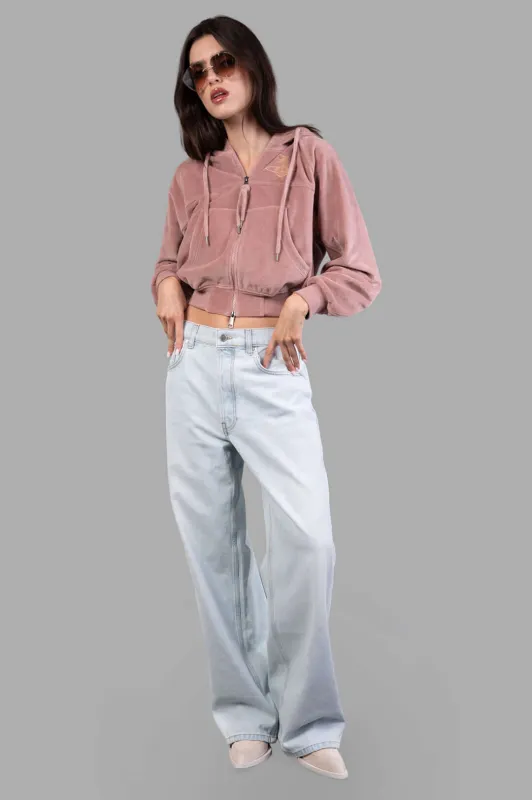 Velvet Zip-up Hoodie sold by Plus Zero Concept Store