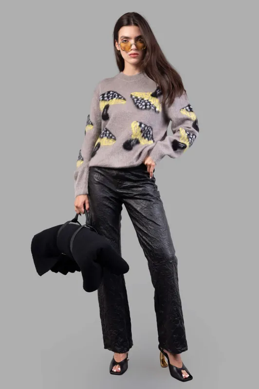 Mushroom-intarsia Sweater sold by Plus Zero Concept Store