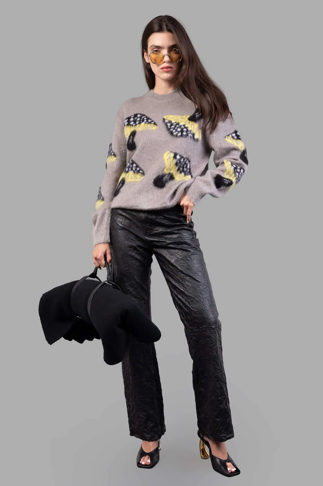 Mushroom-intarsia Sweater sold by Plus Zero Concept Store