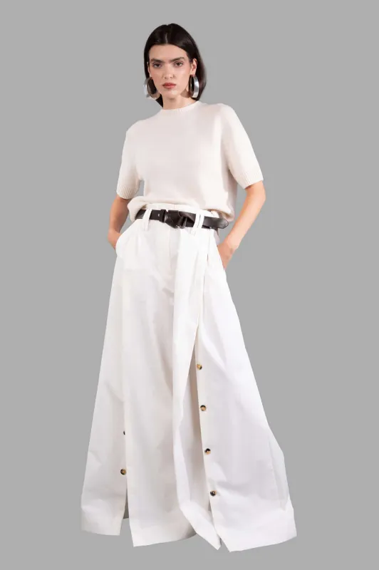 Split Cotton-poplin Trousers sold by Plus Zero Concept Store