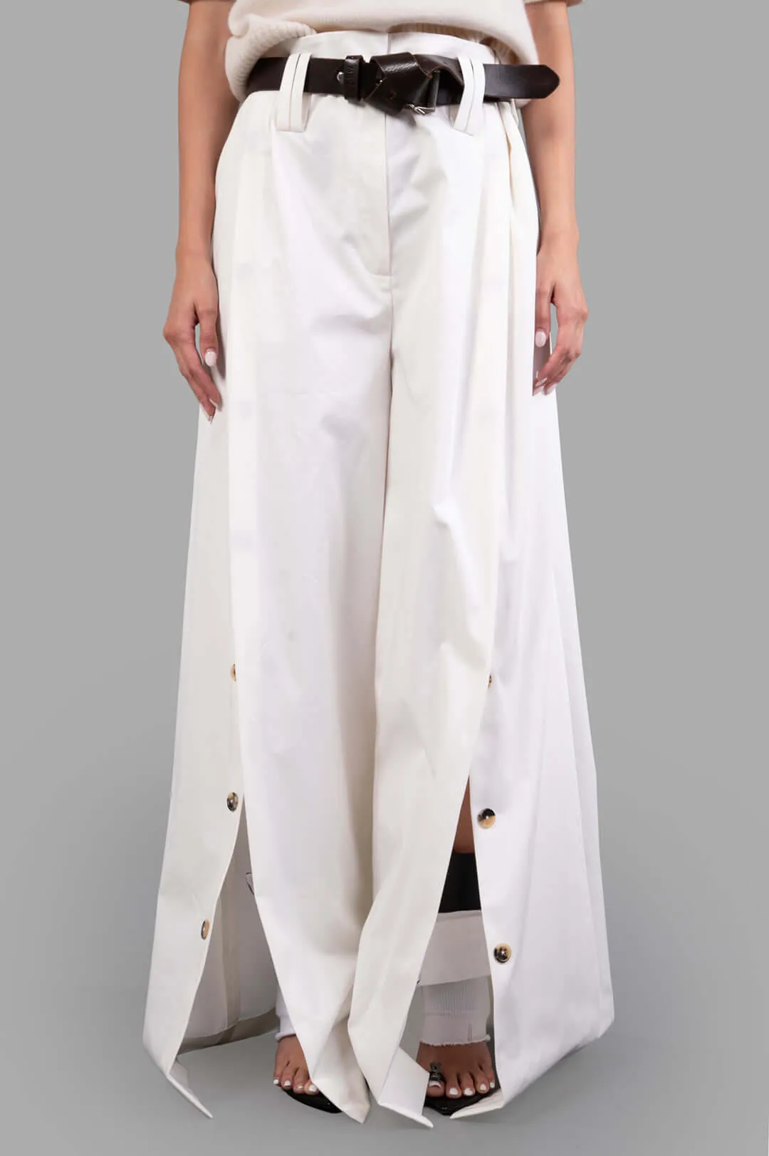 Split Cotton-poplin Trousers sold by Plus Zero Concept Store product image thumbnail 2
