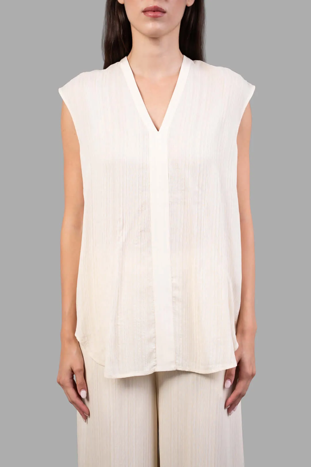 Lucien Pleat Jacquard Blouse sold by Plus Zero Concept Store product image thumbnail 2