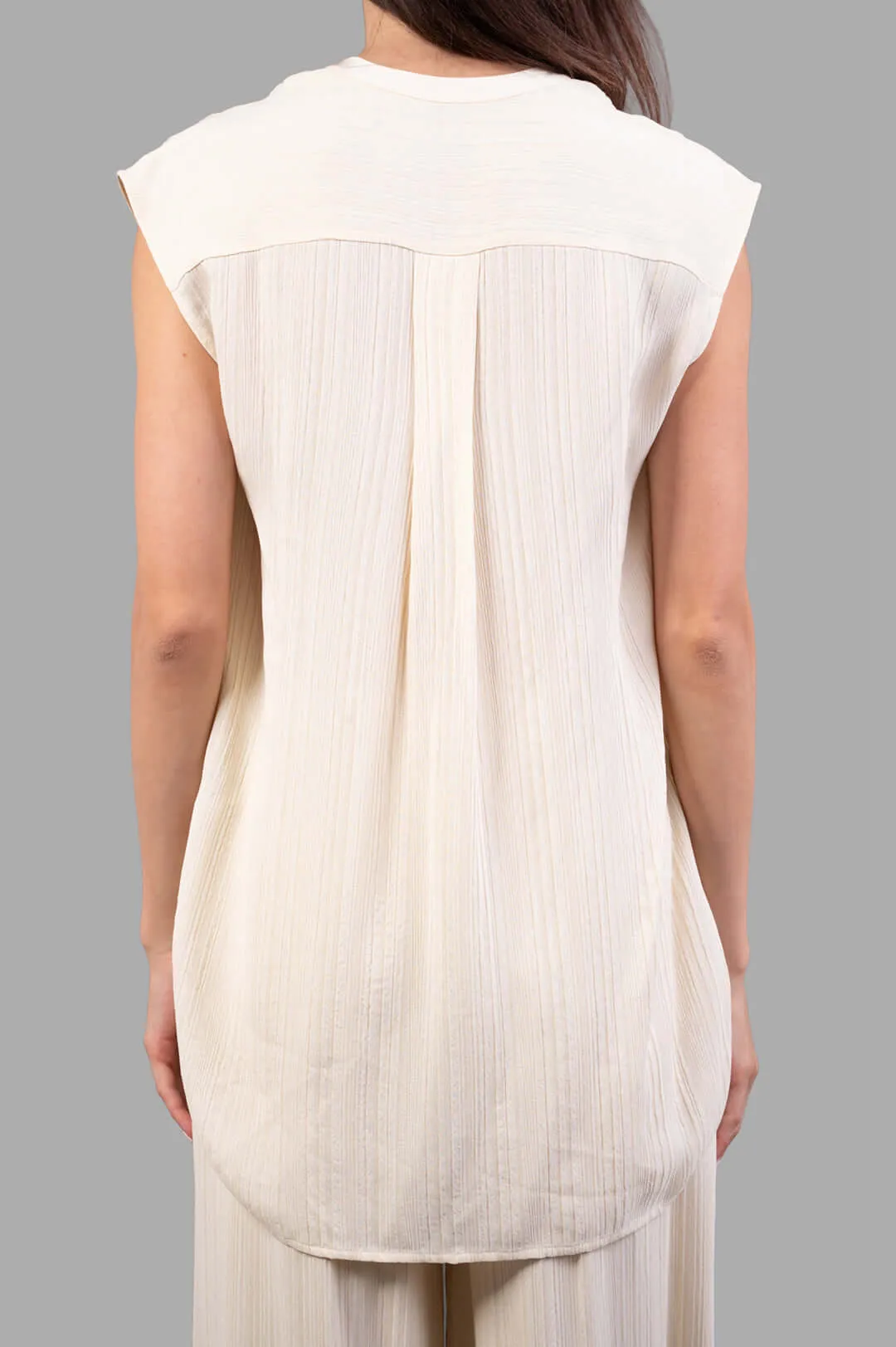Lucien Pleat Jacquard Blouse sold by Plus Zero Concept Store product image thumbnail 3