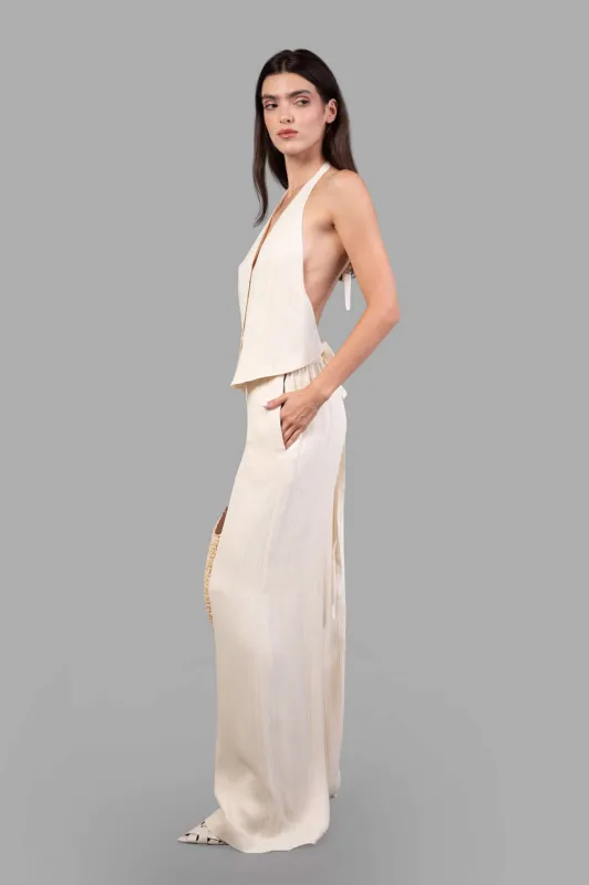 Suez Pleat Jacquard Tie Waistcoat made by Joseph