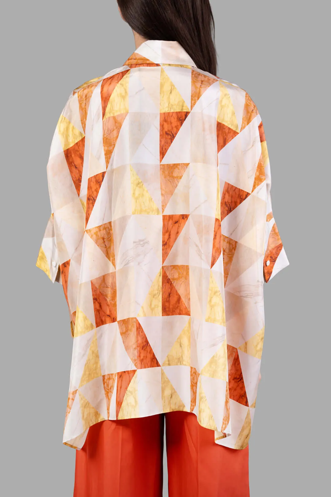 Arcole Marble-print Silk Shirt sold by Plus Zero Concept Store product image thumbnail 3