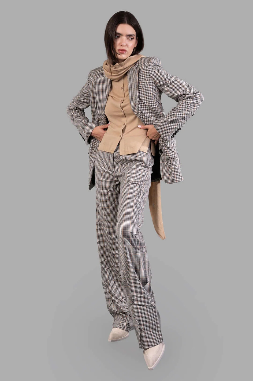 Asymmetric Creased Jacket sold by Plus Zero Concept Store