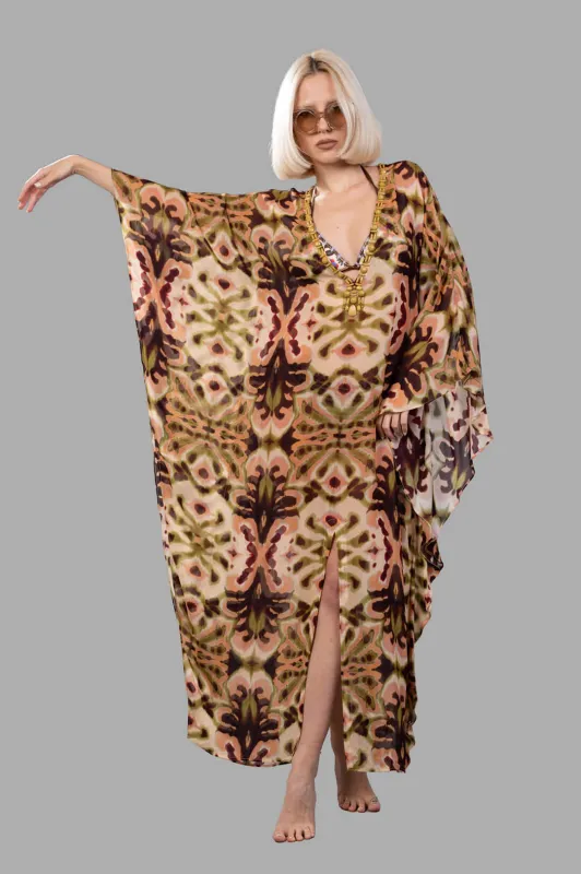 Abstract-print Kaftan Dress sold by Plus Zero Concept Store