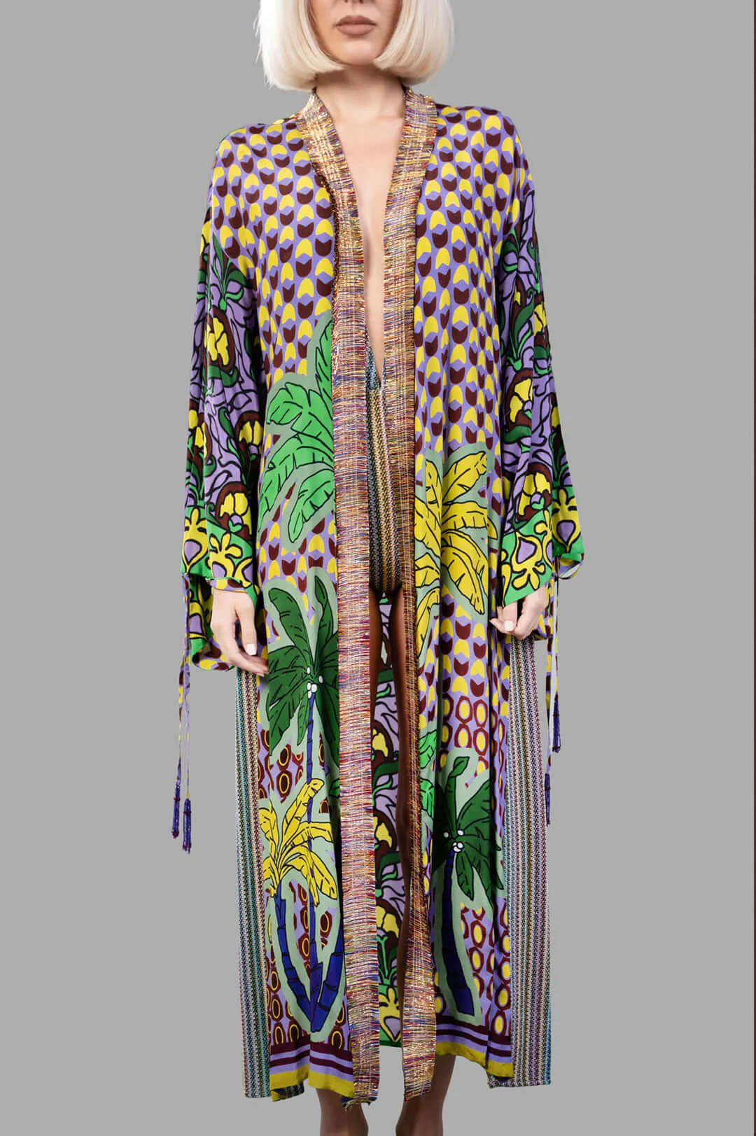 Embellished Printed Crepe Kaftan sold by Plus Zero Concept Store product image thumbnail 2