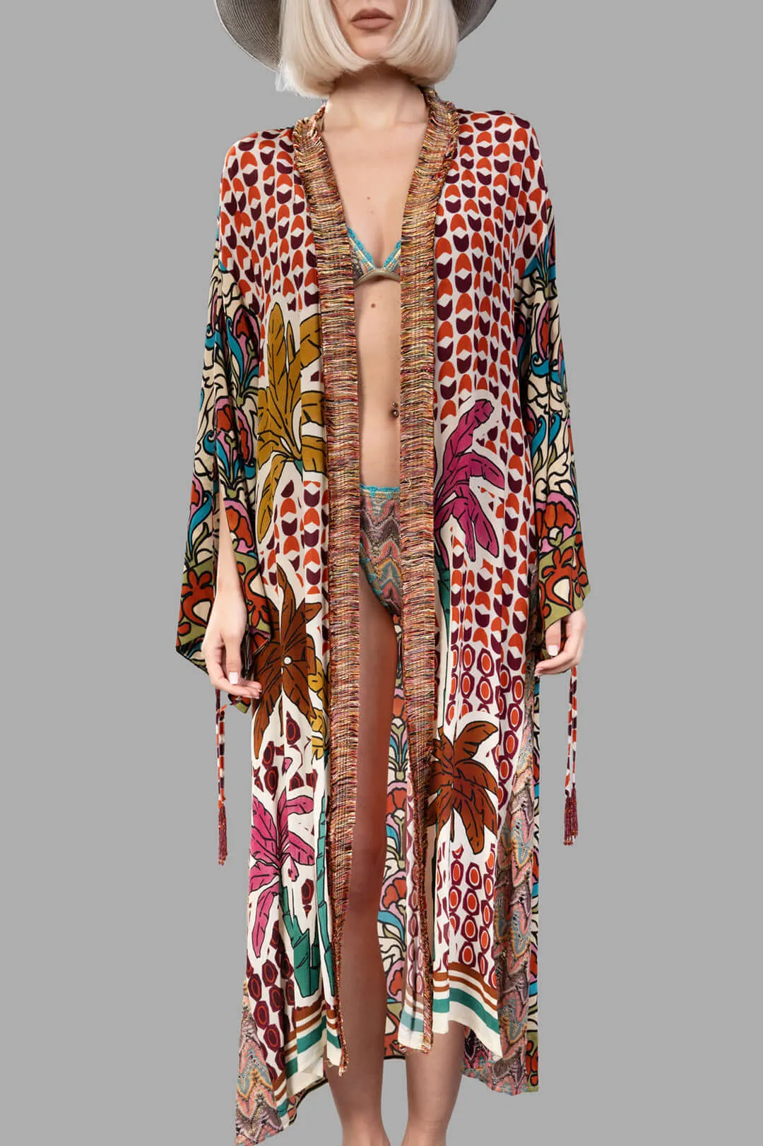 Embellished Printed Crepe Kaftan sold by Plus Zero Concept Store product image thumbnail 2
