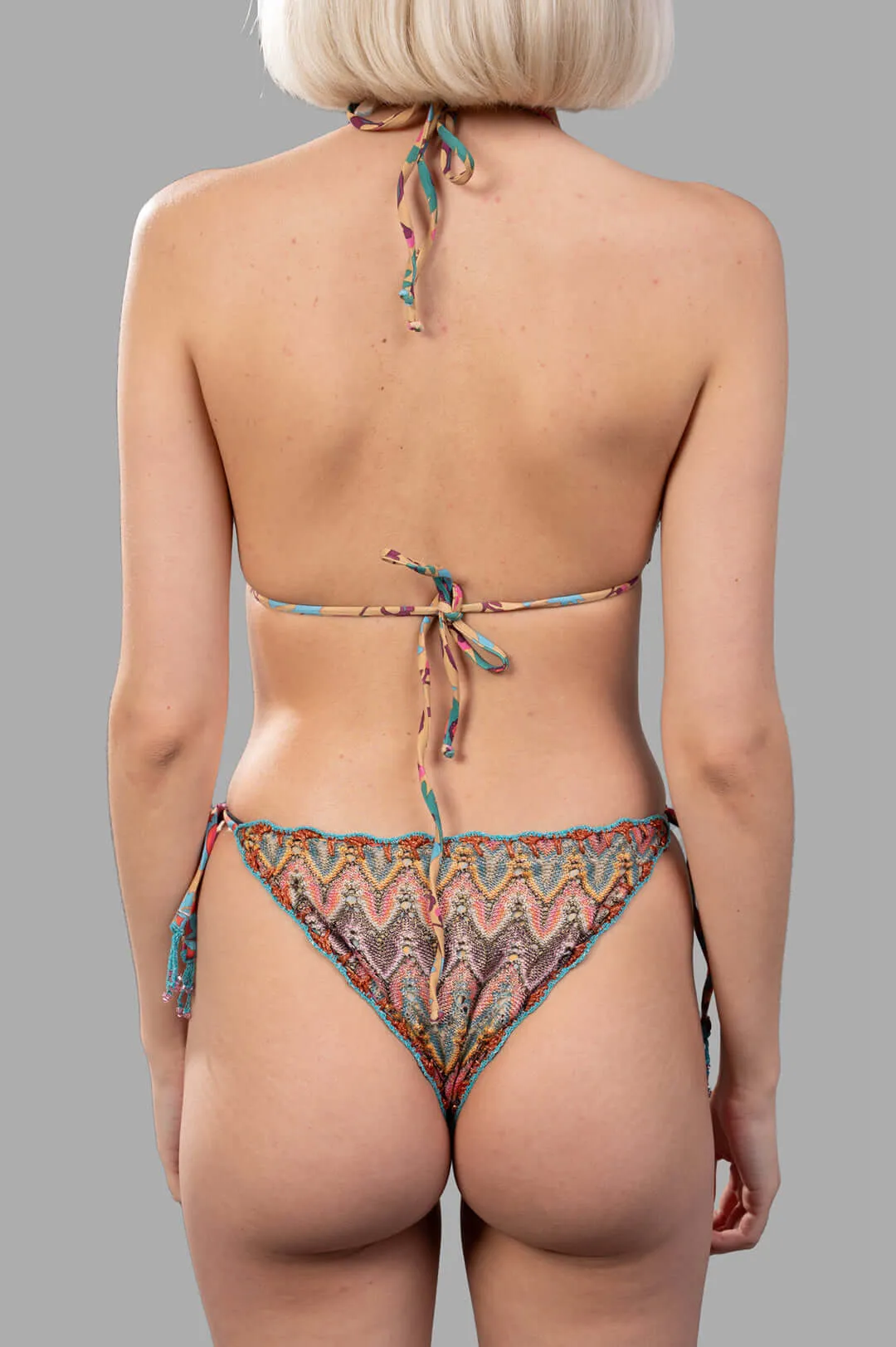 Zig Zag Wavy Triangle Bikini Set sold by Plus Zero Concept Store product image thumbnail 4