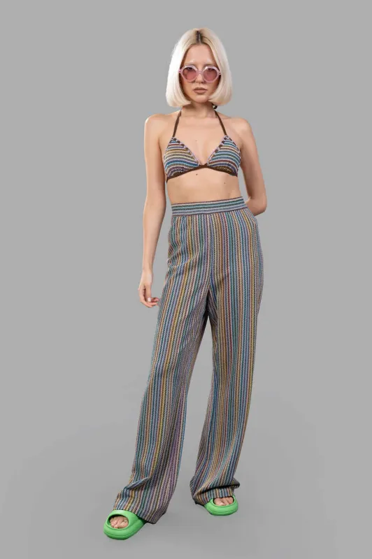 Striped Knit Trousers sold by Plus Zero Concept Store
