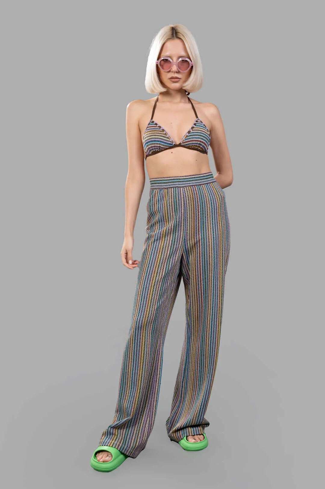 Striped Knit Trousers sold by Plus Zero Concept Store