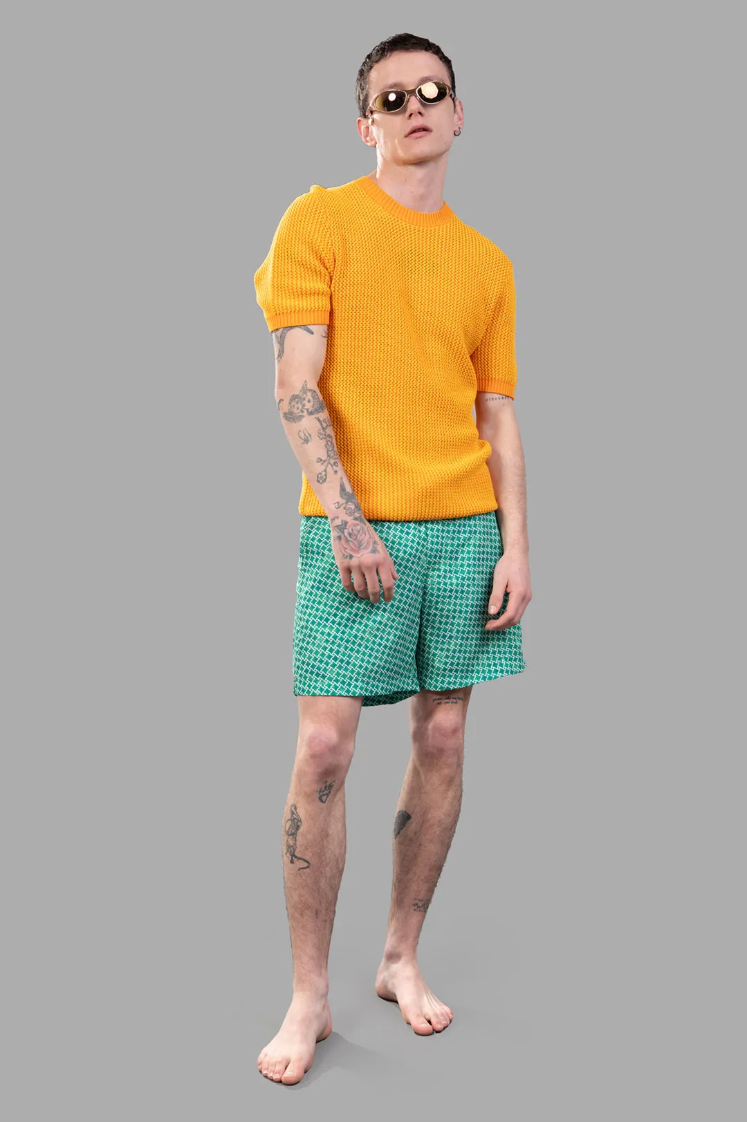 Chevron Knit T-Shirt sold by Plus Zero Concept Store