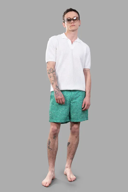 Waffle Mesh Polo Shirt sold by Plus Zero Concept Store