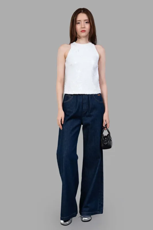 White Sequin Top sold by Plus Zero Concept Store