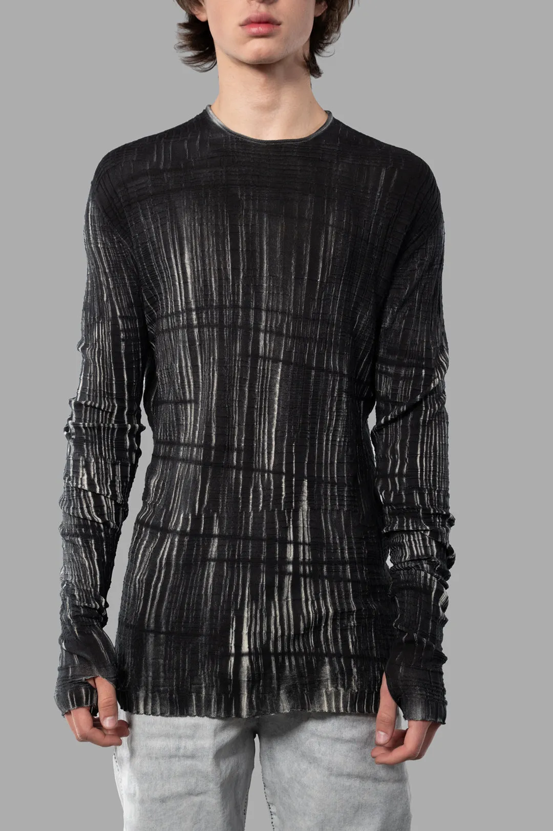 Ribbed Sweater with Stripes sold by Plus Zero Concept Store product image thumbnail 2