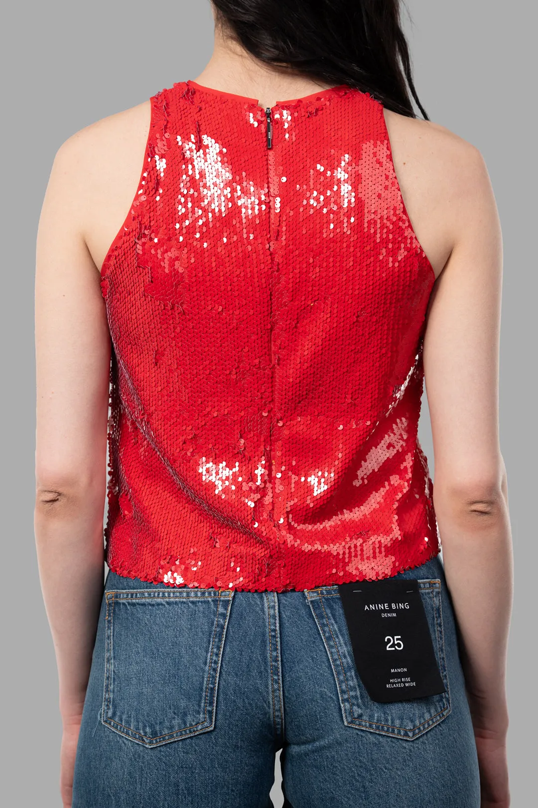Red Sequin Top sold by Plus Zero Concept Store product image thumbnail 3