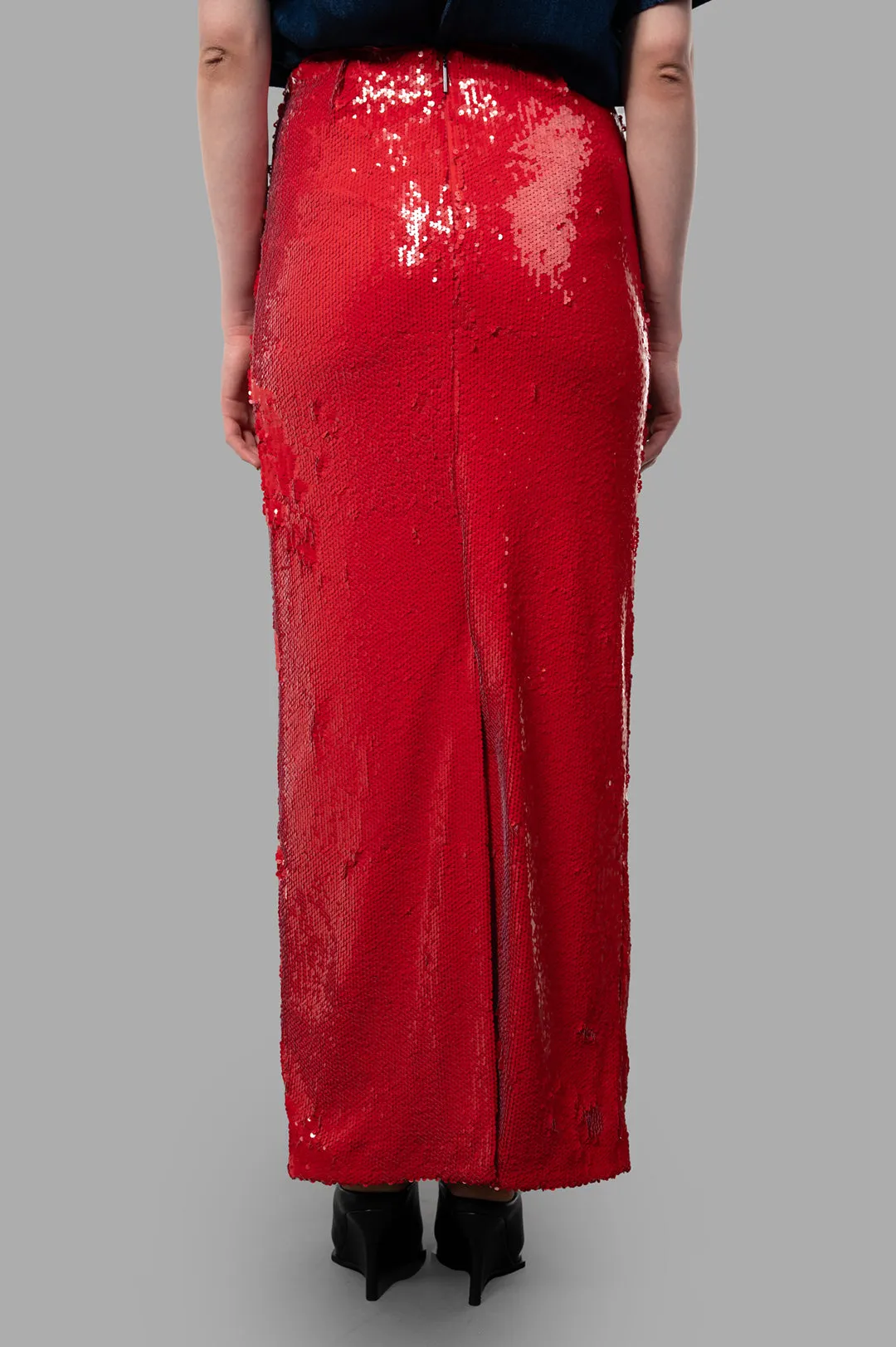 Red Sequin Skirt sold by Plus Zero Concept Store product image thumbnail 3