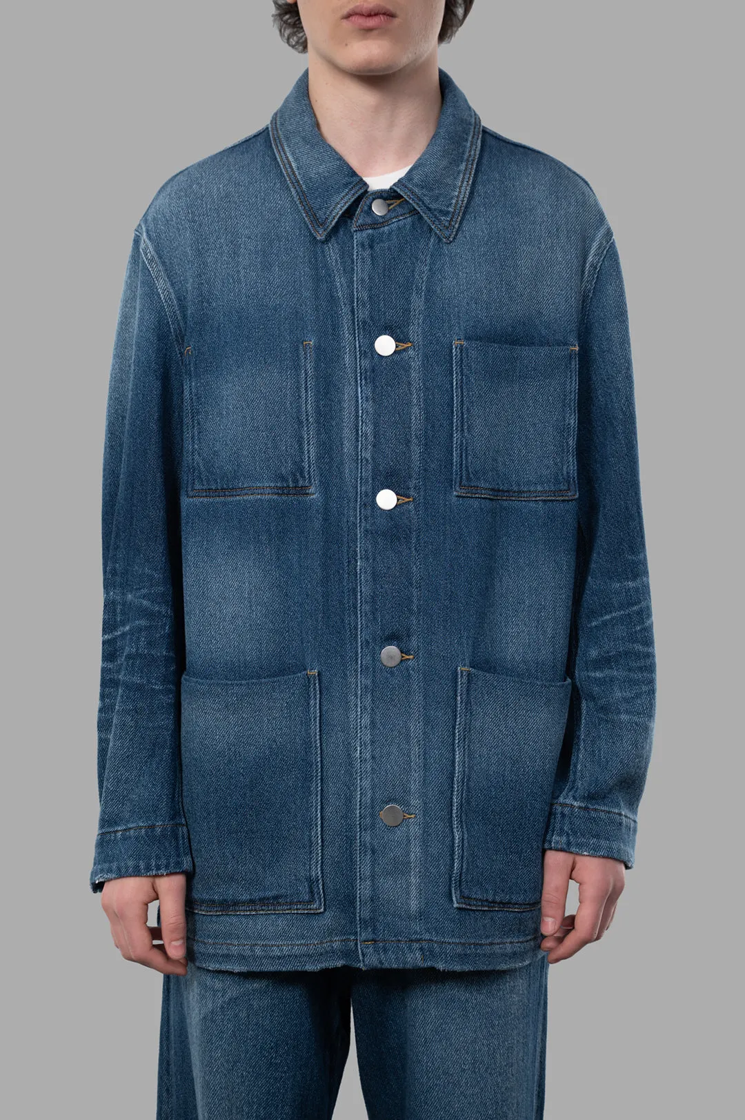 Faded Denim Jacket sold by Plus Zero Concept Store product image thumbnail 2