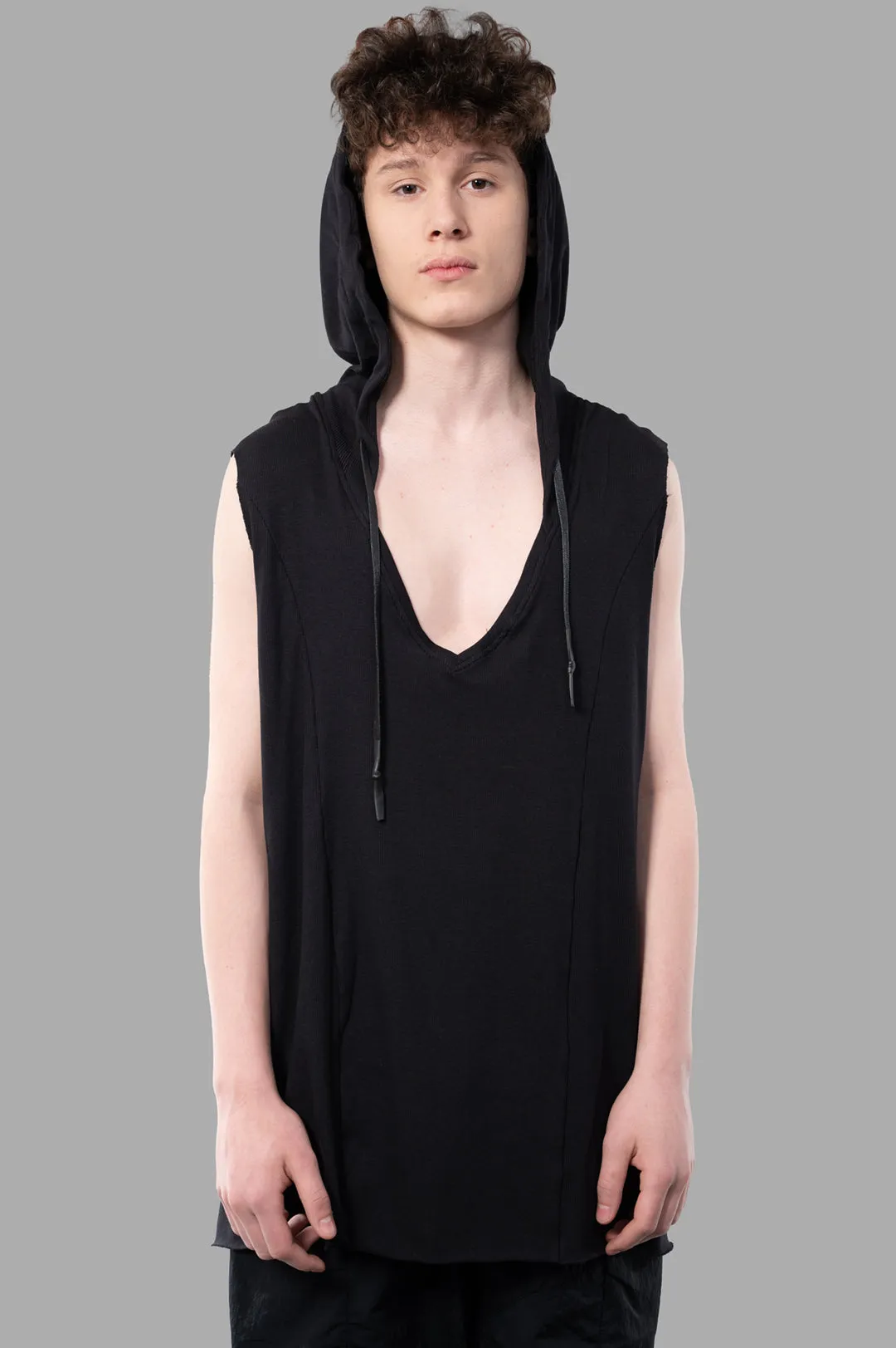 Light Rib Hooded Cutoff sold by Plus Zero Concept Store product image thumbnail 2