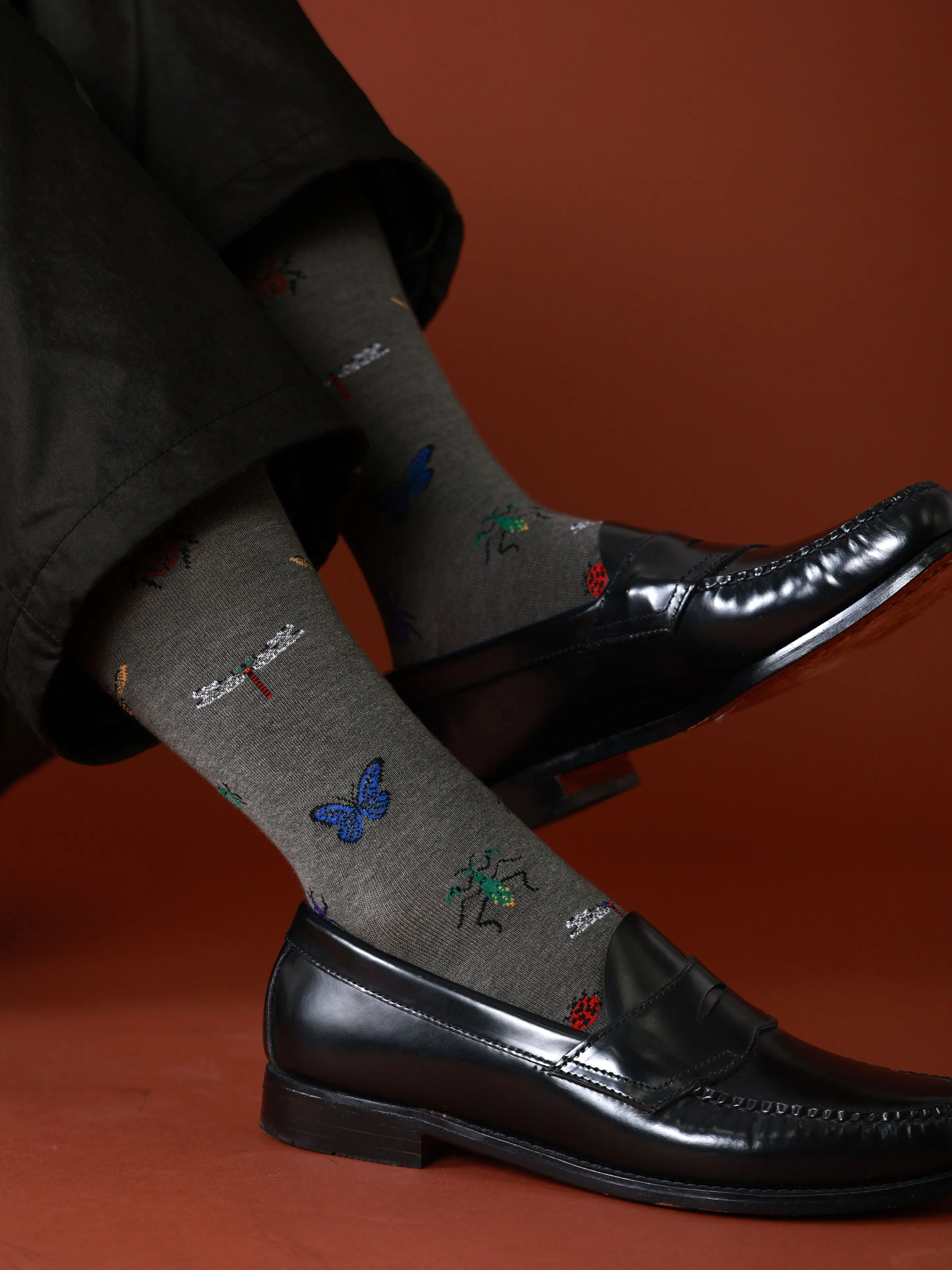 Dragonfly-Pattern Crew Socks sold by Plus Zero Concept Store product image thumbnail 3