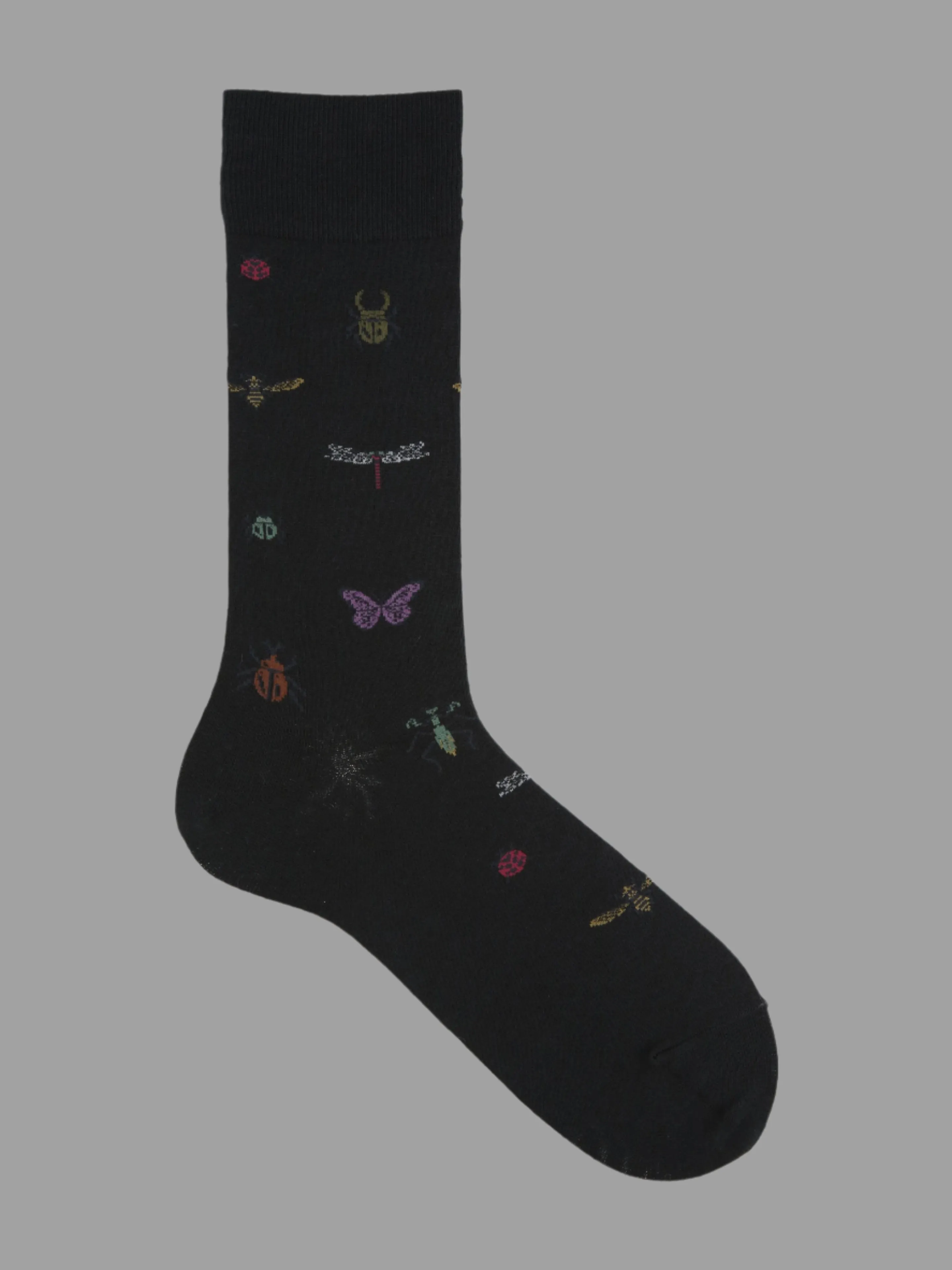 Dragonfly-Pattern Crew Socks sold by Plus Zero Concept Store