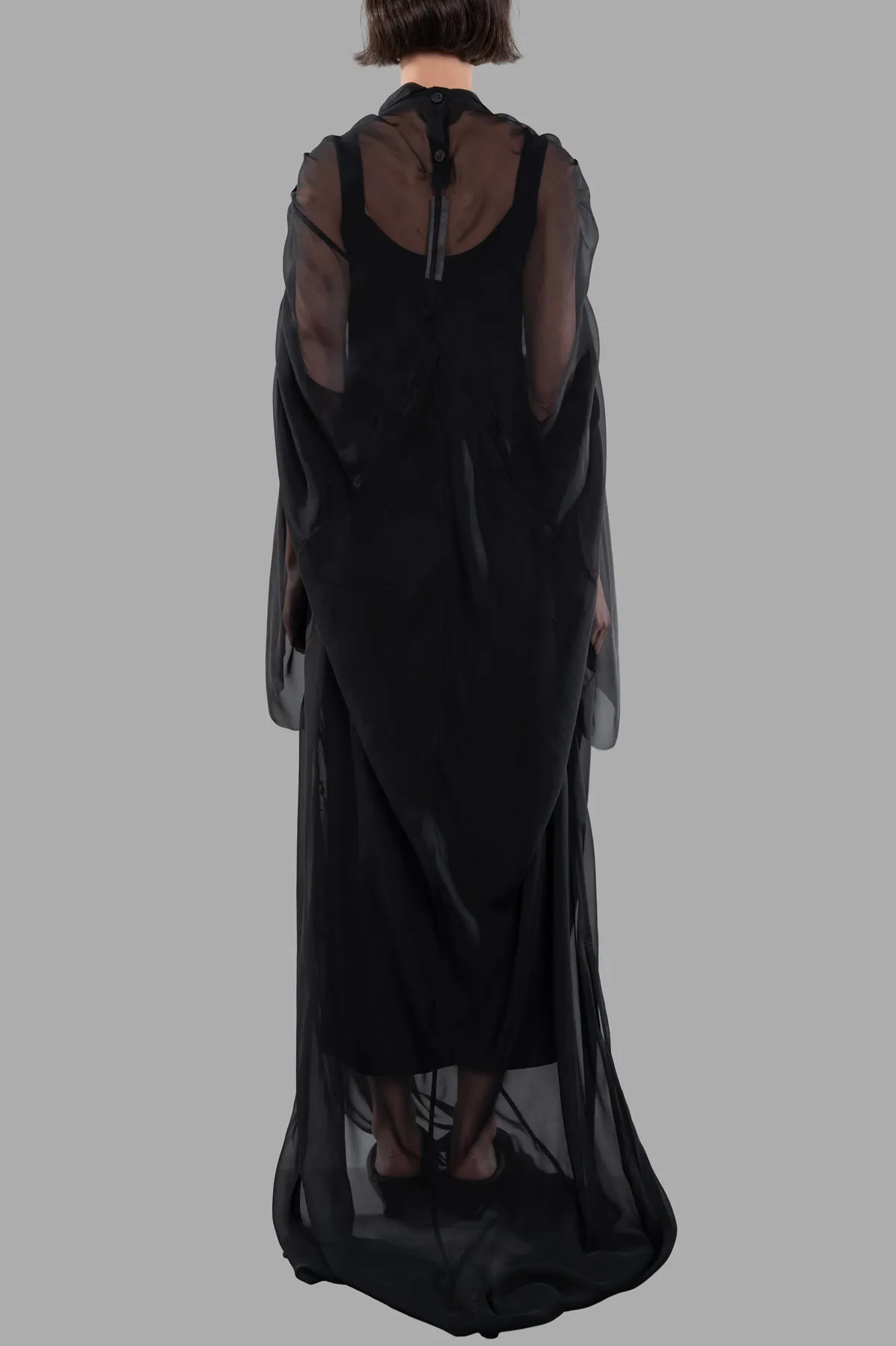Draped Semi-Sheer Maxi Dress sold by Plus Zero Concept Store product image thumbnail 3