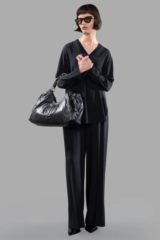 V-neck Silk Blouse sold by Plus Zero Concept Store