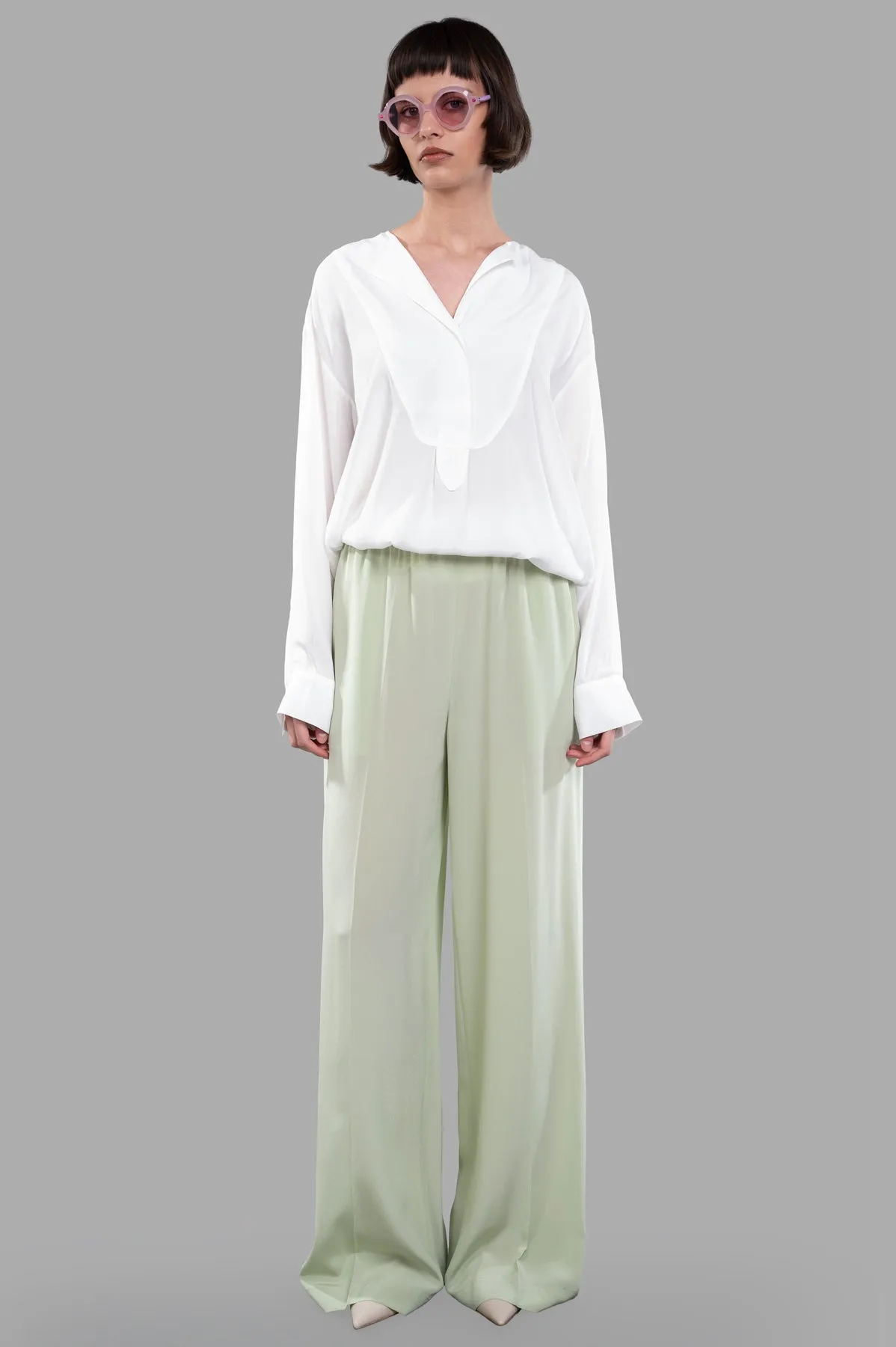 Crepe de Soie Silk Trousers sold by Plus Zero Concept Store