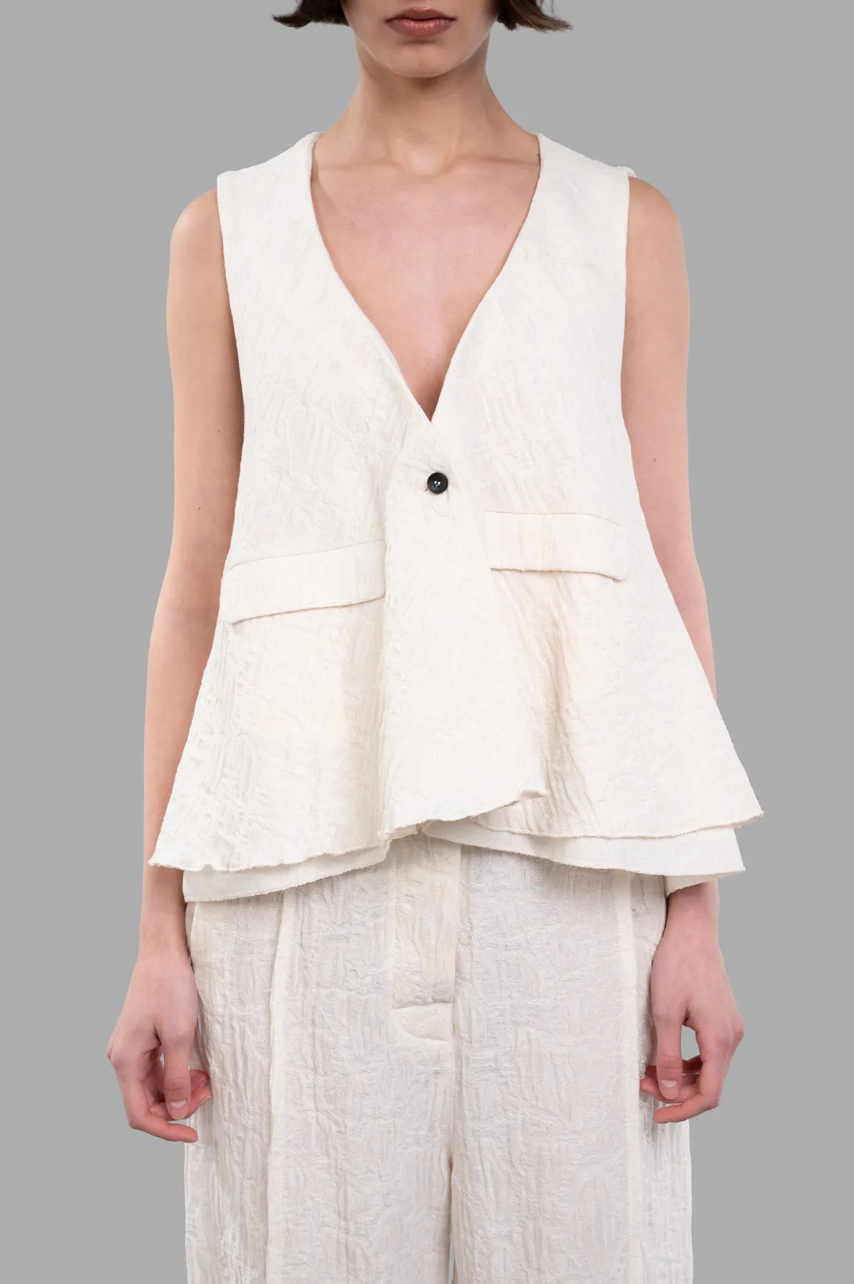 Textured Vest sold by Plus Zero Concept Store product image thumbnail 2