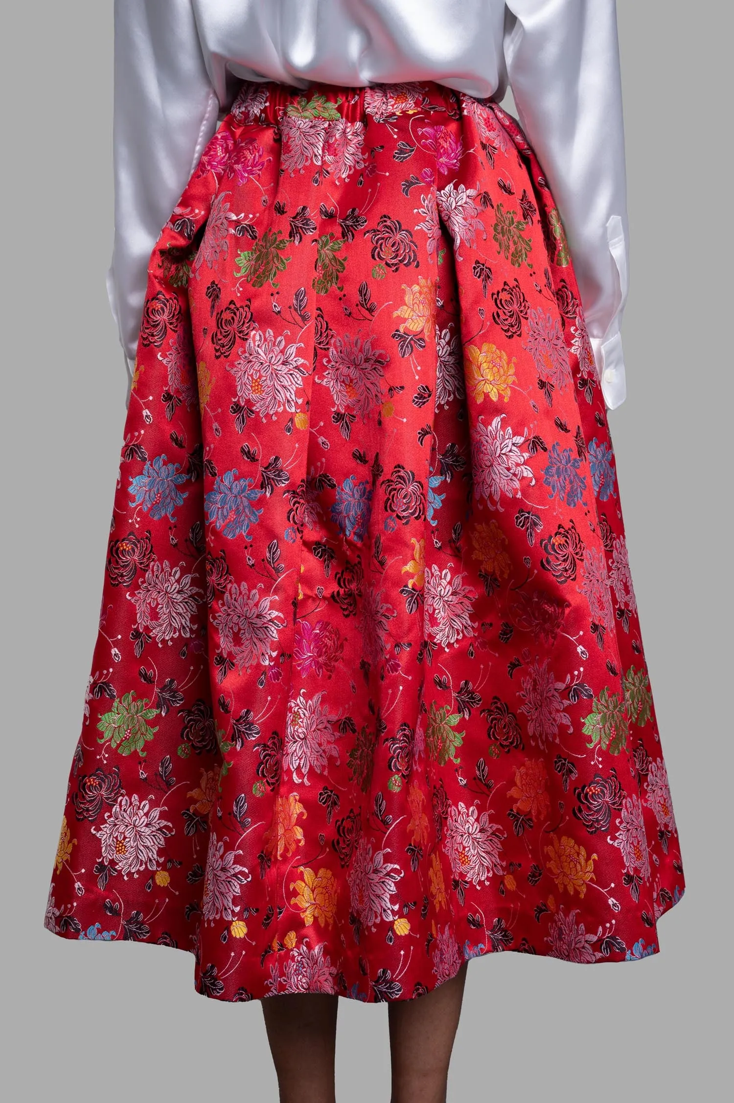 Floral-jacquard Midi Skirt sold by Plus Zero Concept Store product image thumbnail 3