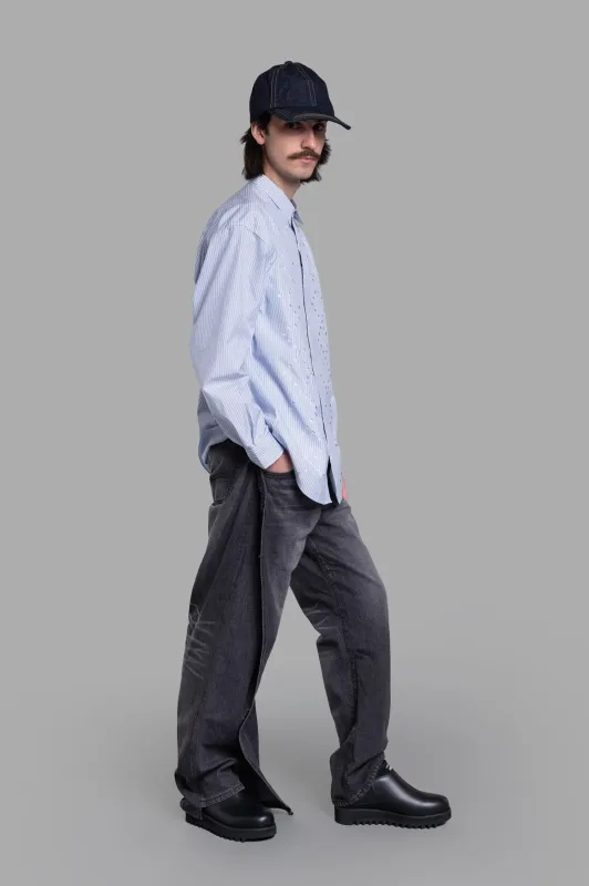 Striped Poplin Shirt sold by Plus Zero Concept Store