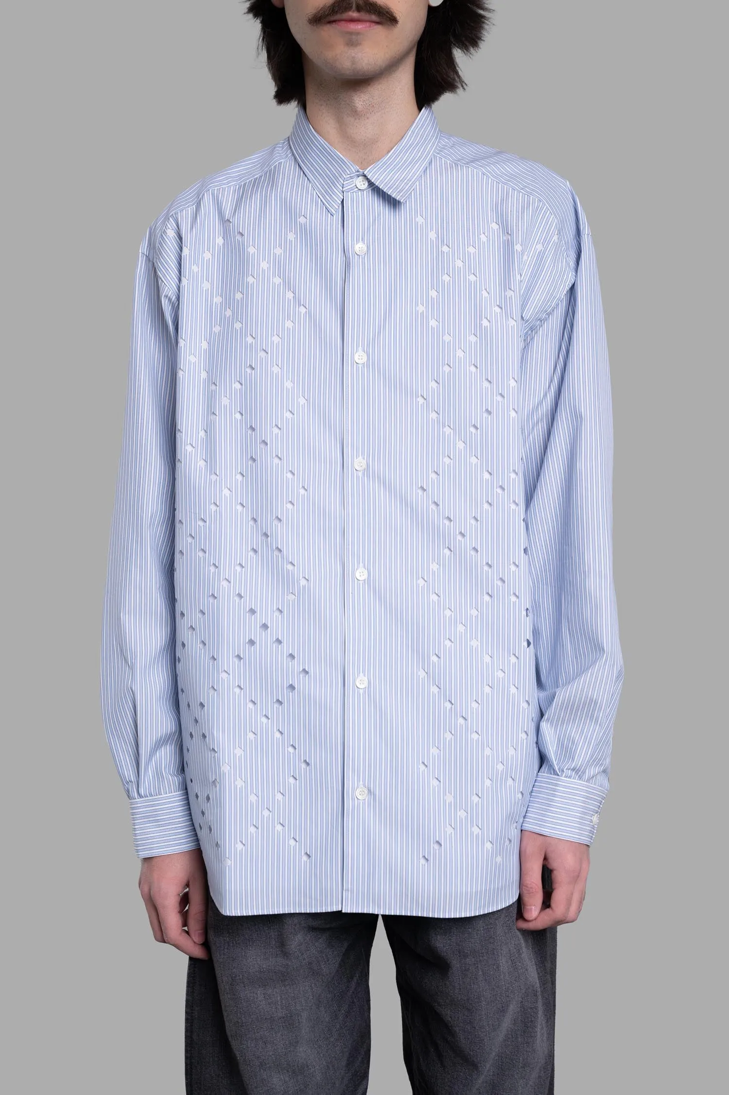 Striped Poplin Shirt sold by Plus Zero Concept Store product image thumbnail 2