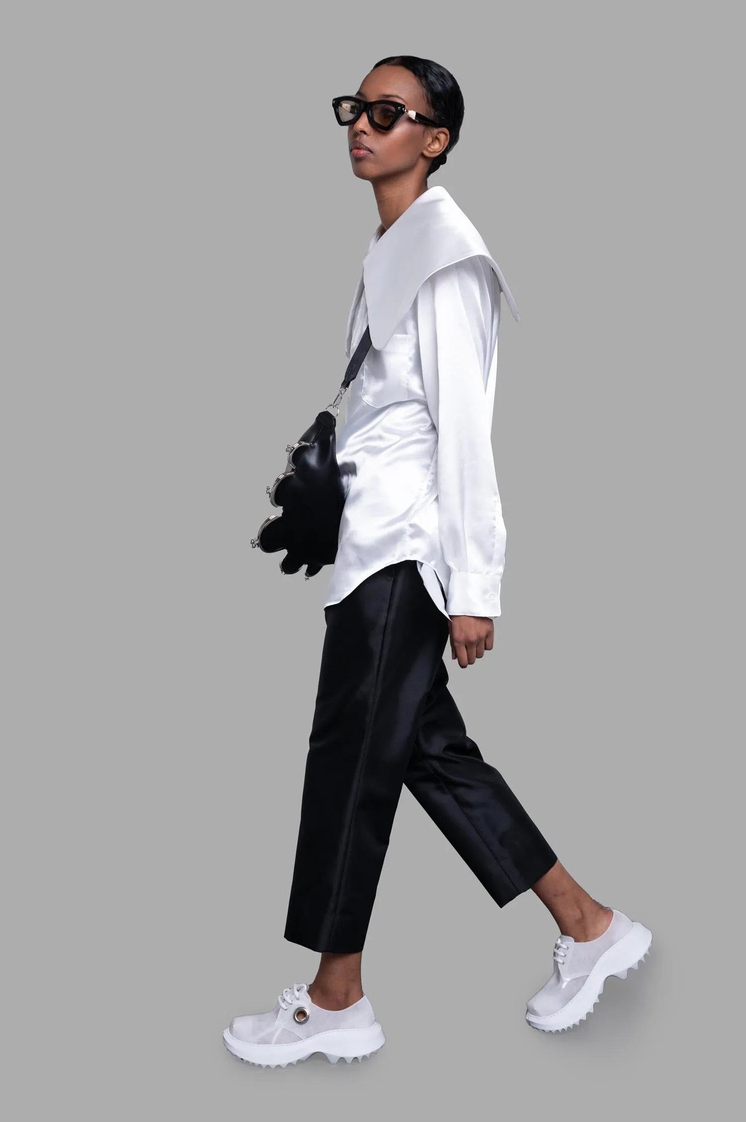 Oversized-collar Shirt sold by Plus Zero Concept Store