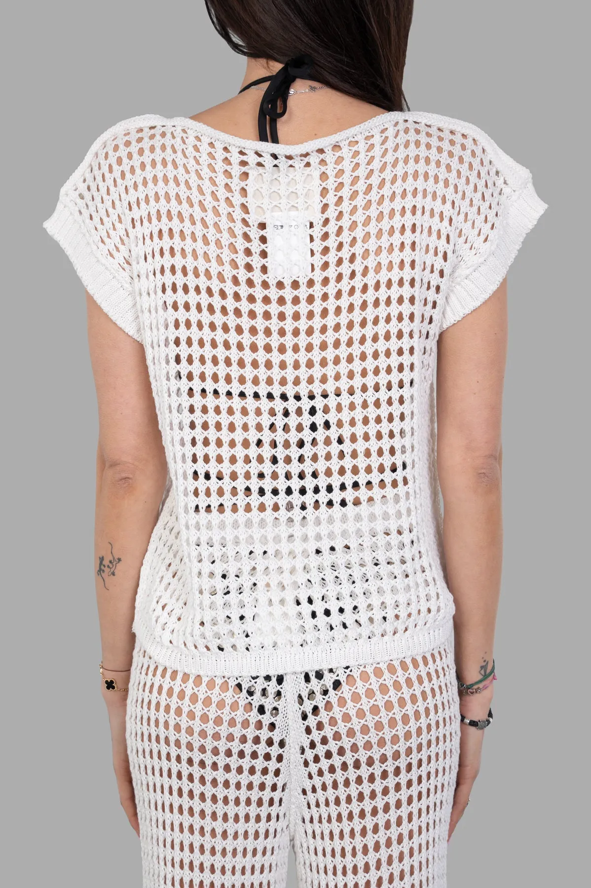 Beach Cover-Up Top in White sold by Plus Zero Concept Store product image thumbnail 3