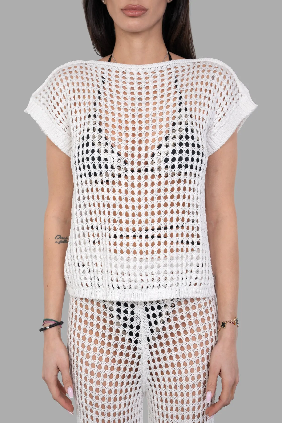 Beach Cover-Up Top in White sold by Plus Zero Concept Store product image thumbnail 2