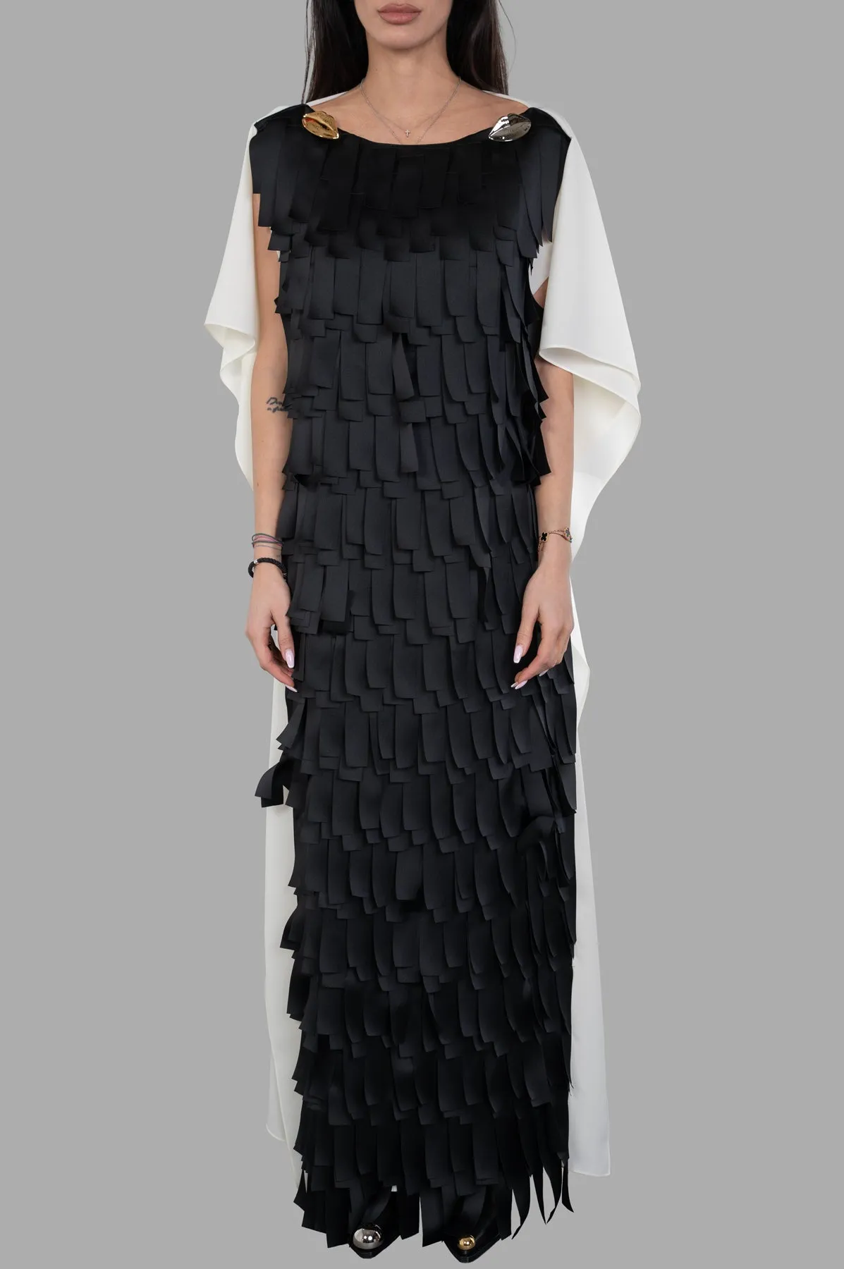 Laser-cut Satin & Twill Gown sold by Plus Zero Concept Store product image thumbnail 2
