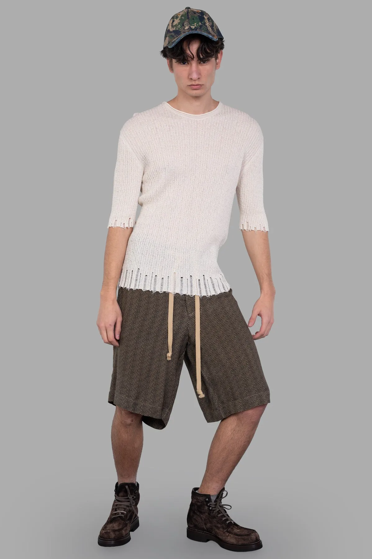 Herringbone Shorts sold by Plus Zero Concept Store