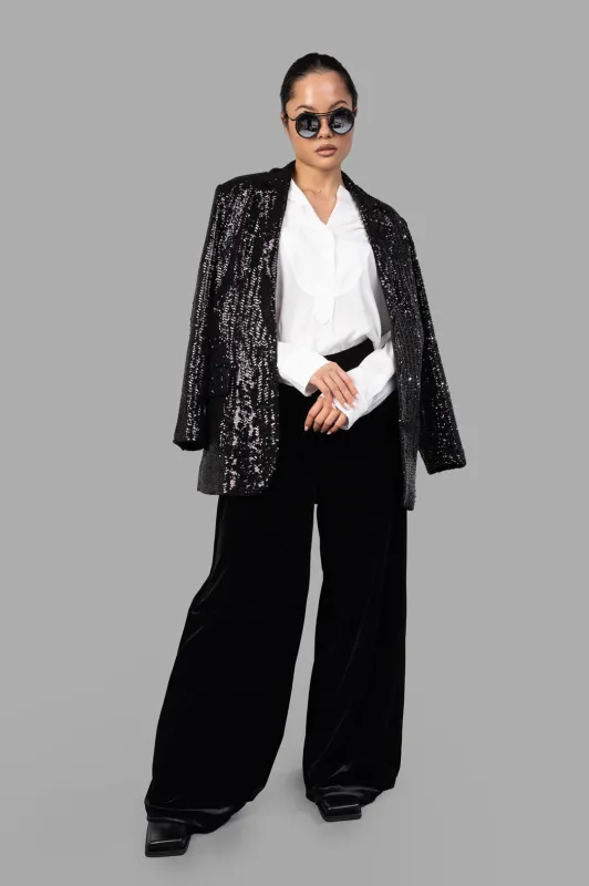 Wide-leg Velvet Pants sold by Plus Zero Concept Store