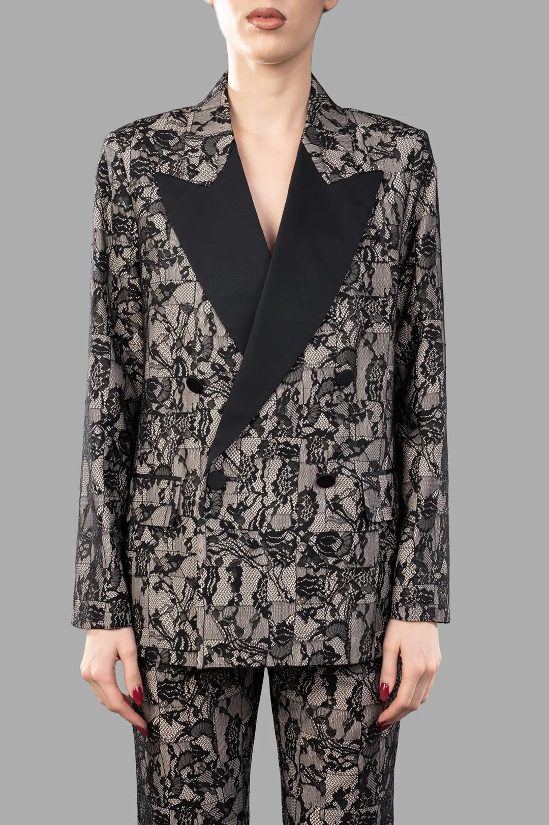 Patchwork Lace Jacket sold by Plus Zero Concept Store product image thumbnail 2
