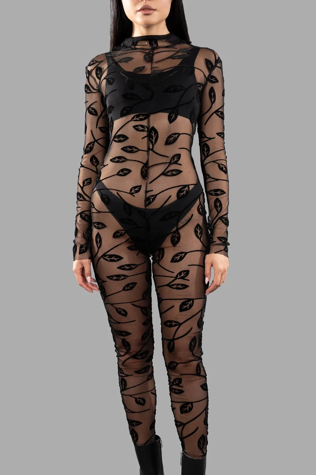Long-sleeved Lace Catsuit sold by Plus Zero Concept Store product image thumbnail 2