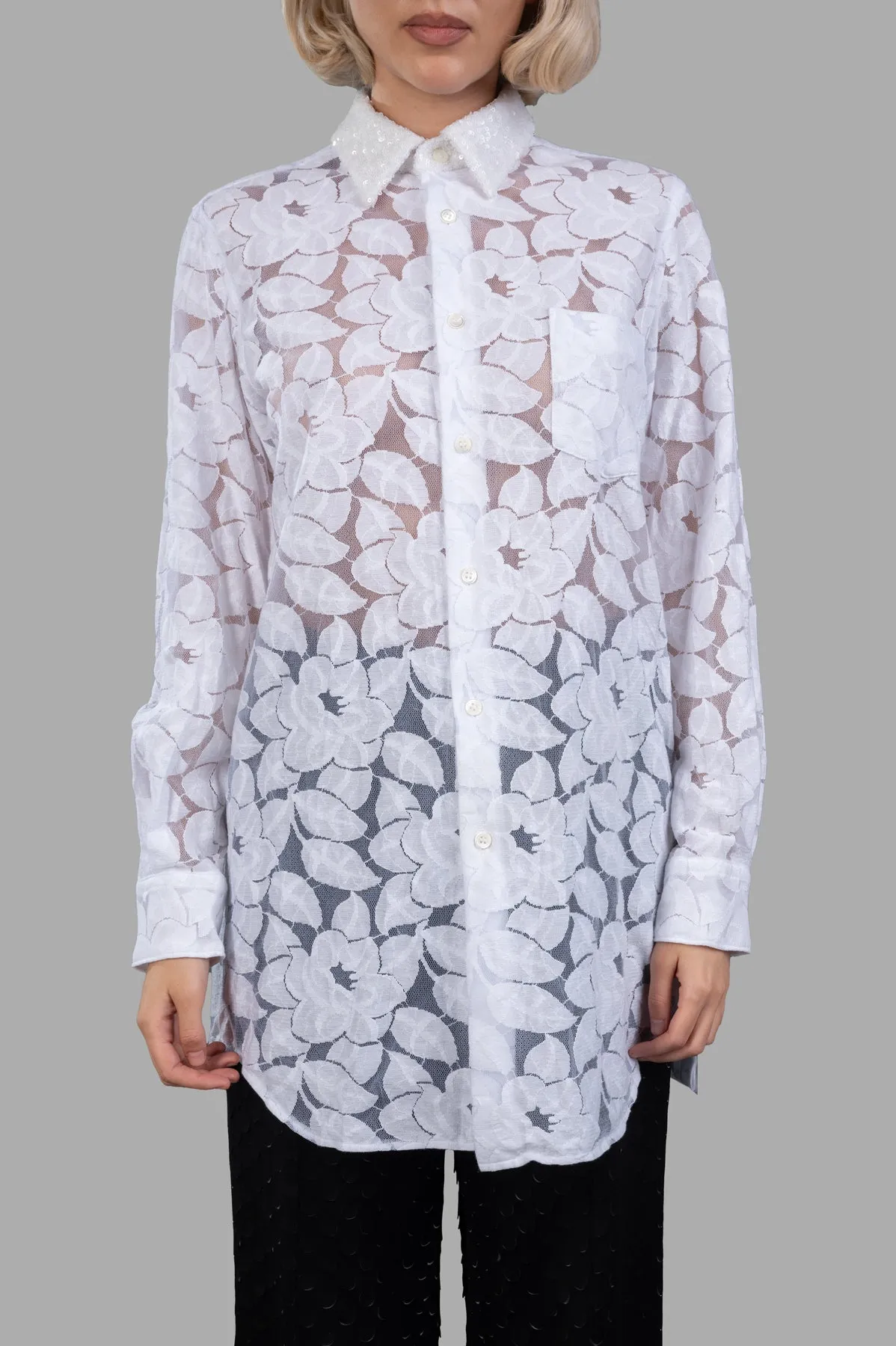 Floral Tulle Shirt sold by Plus Zero Concept Store product image thumbnail 2