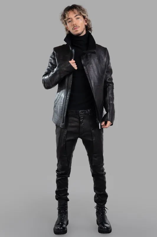 Creased Biker Jacket sold by Plus Zero Concept Store