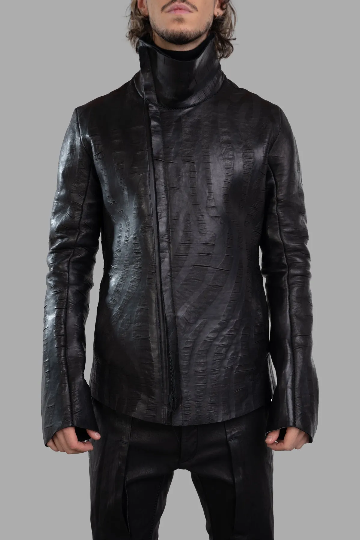 Creased Biker Jacket sold by Plus Zero Concept Store product image thumbnail 2