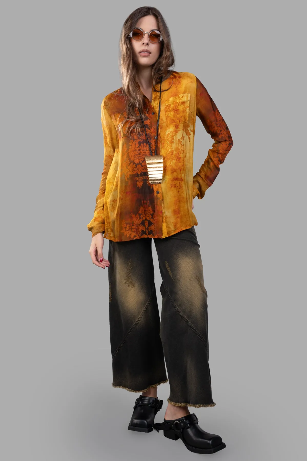 Silk Printed Shirt sold by Plus Zero Concept Store