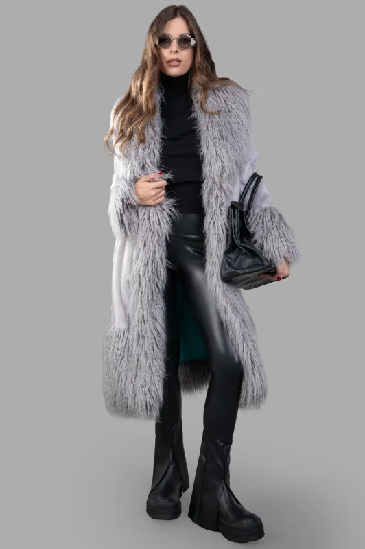 Long-line Faux-fur Coat sold by Plus Zero Concept Store