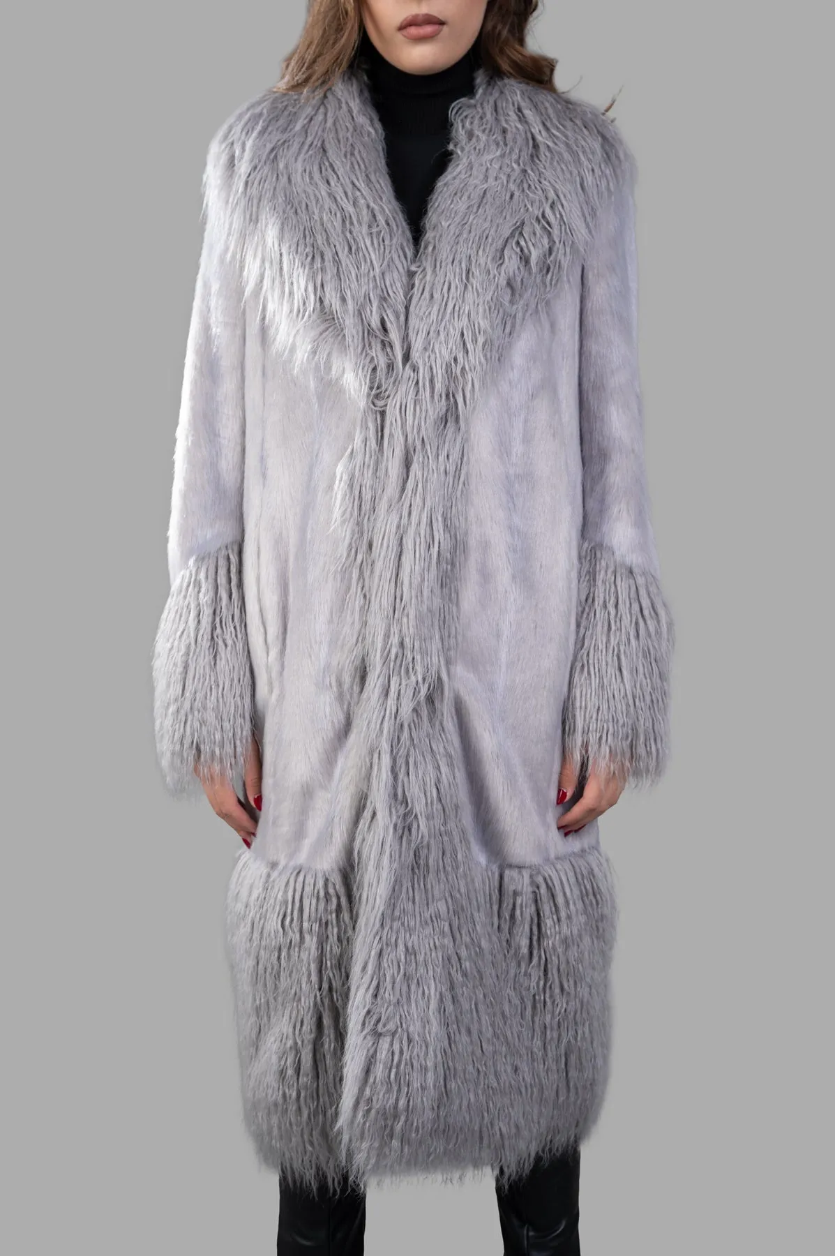 Long-line Faux-fur Coat sold by Plus Zero Concept Store product image thumbnail 2